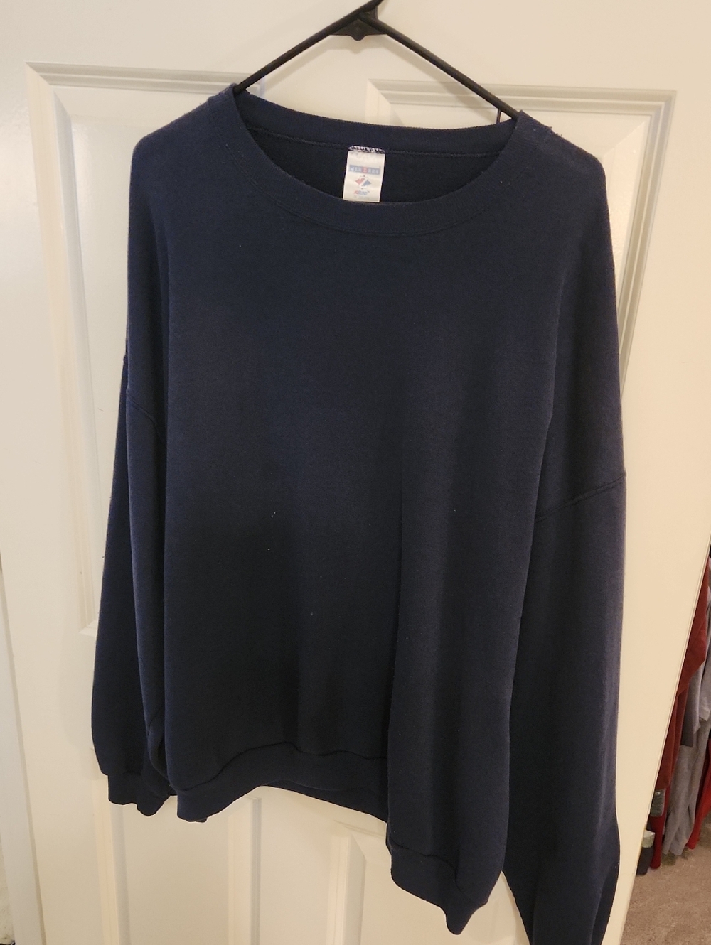 Jerzees Navy Crewneck Sweatshirt - Classic Men’s Pullover